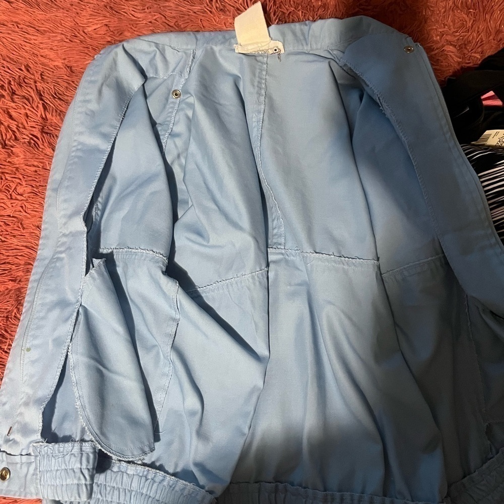 Vintage 80s men’s blue galliano Moto jacket size small - Picture 6 of 10